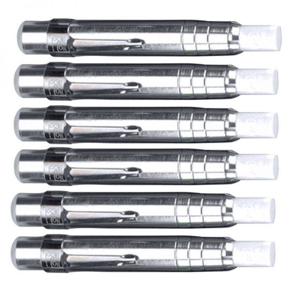 Charles Leonard Aluminum Chalk Holder, Silver, Pack of 6