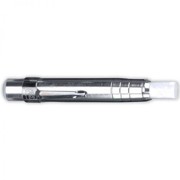 Charles Leonard Pen Style Aluminum Chalk Holder with Chalk, Silver