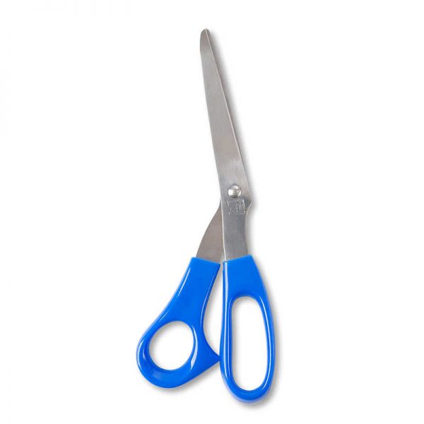 Charles Leonard Stainless Steel Shears, 8-1/2", Bent, Blue Handle, Each