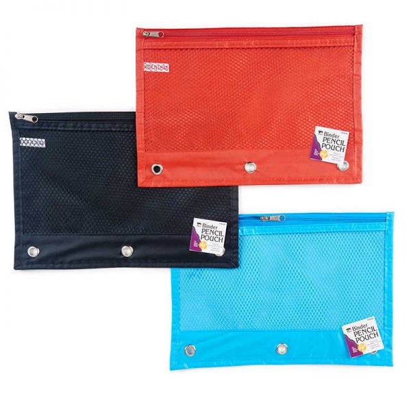 Charles Leonard Pencil Pouch, Assorted Colors, Set of 24