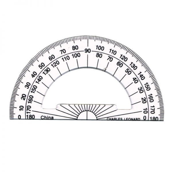 Charles Leonard Protractor Plastic, 4"