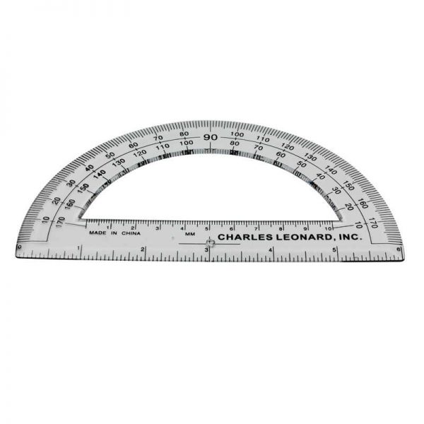 Charles Leonard Protractor Plastic, 6"