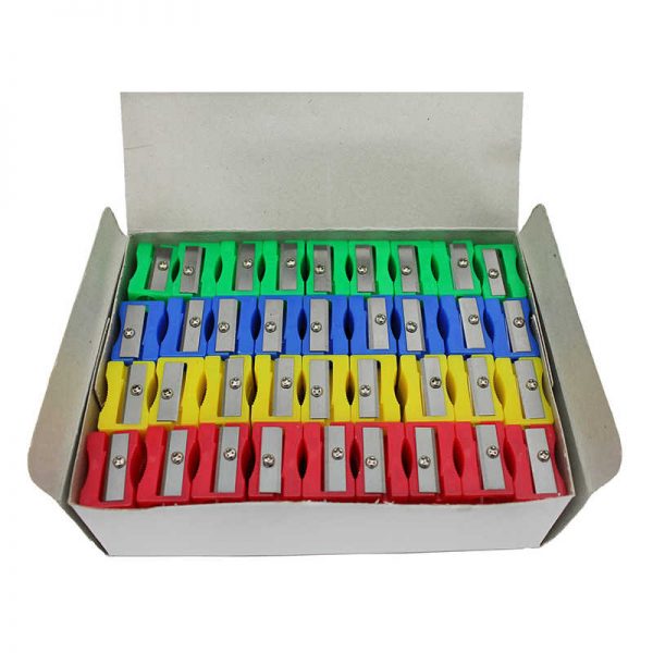 Charles Leonard Plastic Pencil Sharpener, One Hole, Assorted Colors, 1 Sharpener