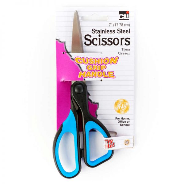 Charles Leonard Cushion Grip Scissor, 7" Straight
