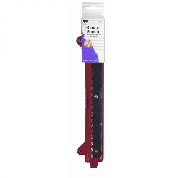 Charles Leonard Binder 3 Hole Paper Hole Punch, Metal, Assorted Colors