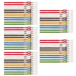Champion Sports Lanyards, Assorted Colors, 12 Per Pack, 5 Packs