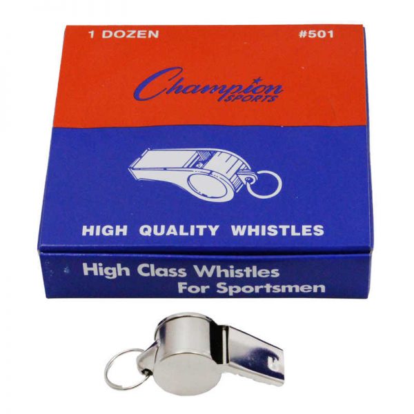 Champion Sports Metal Whistle, Set of 12