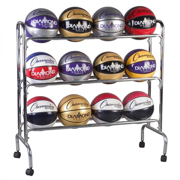 Champion Sports Ball Cart, 3 Tier, Holds 12 Balls