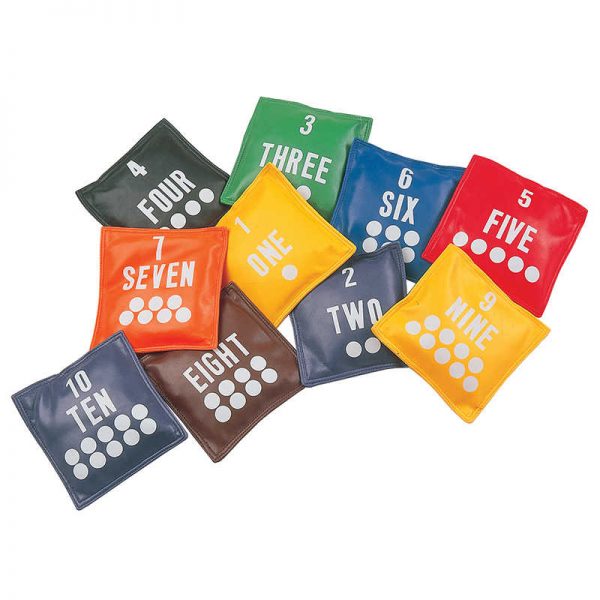 Champion Sports Numbered Bean Bags, 5", Set of 10