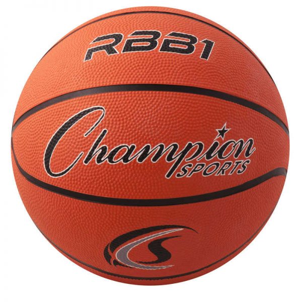 Champion Sports Rubber Basketball, Official Size 7, Orange