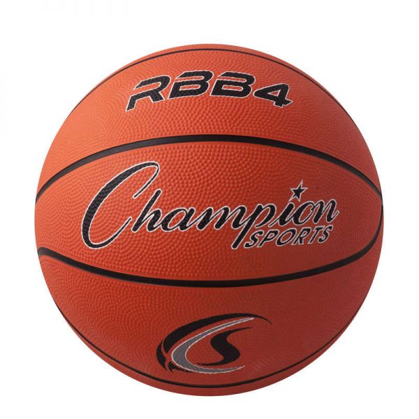 Champion Sports Intermediate Rubber Basketball, Size 6, Orange