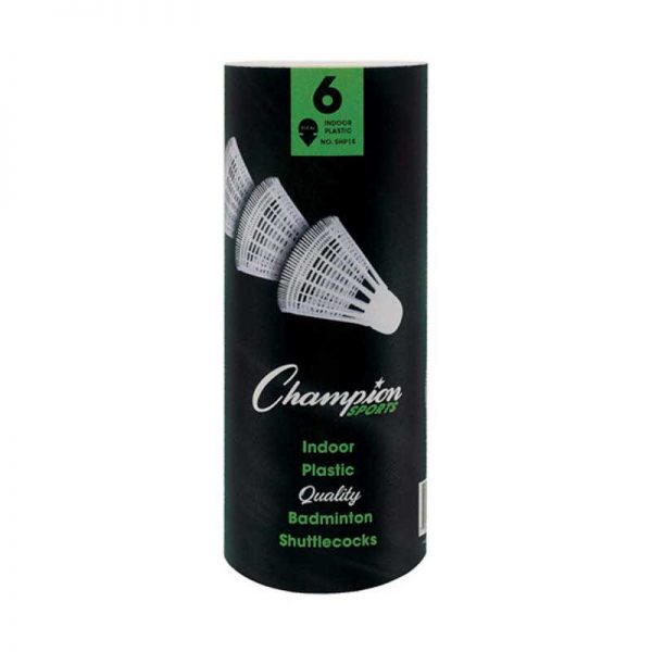 Champion Sports Plastic Indoor Shuttlecocks, Pack of 6