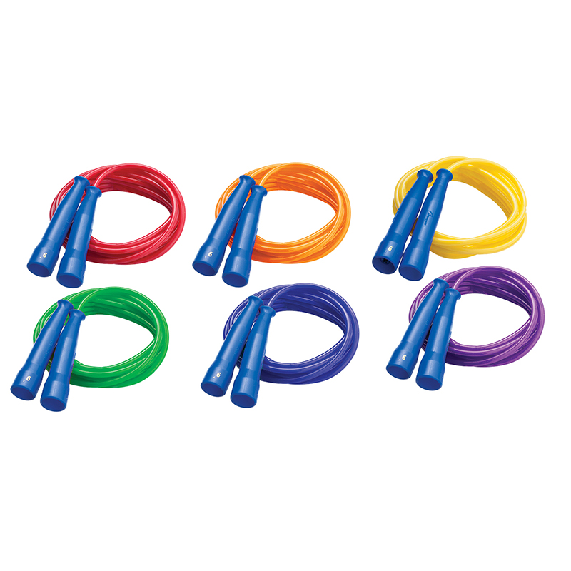 Champion Sports Licorice Speed Jump Rope, 9' with Blue Handles, Pack of 6