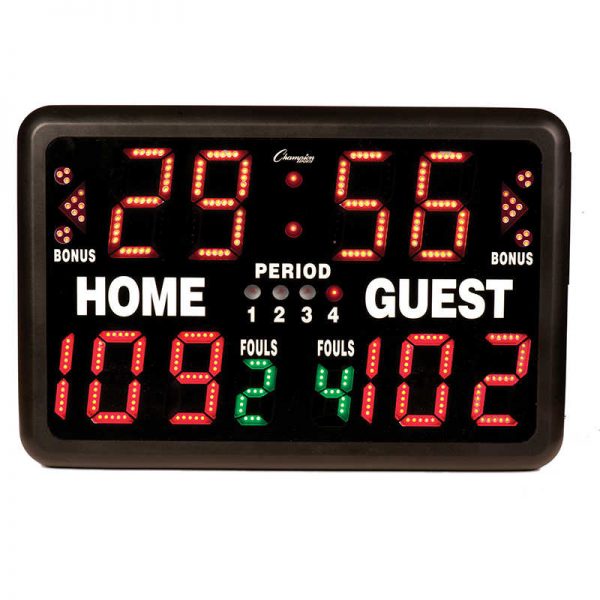 Champion Sports Electronic Scoreboard, Multi-Sport Tabletop Indoor, 24"L x 16"H x 10"D