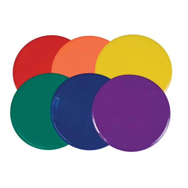 Champion Sports Extra Large Poly Spot Market Set, 12" Diameter, 6/Set