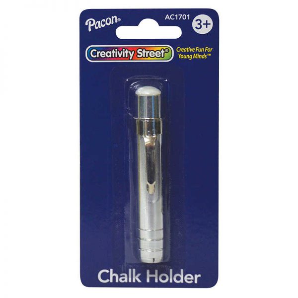 Pacon® Chalk Holder, Assorted, Aluminum, 3-1/2" x 1/2", 1 Holder
