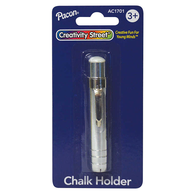 Pacon® Chalk Holder, Assorted, Aluminum, 3-1/2" x 1/2", 1 Holder