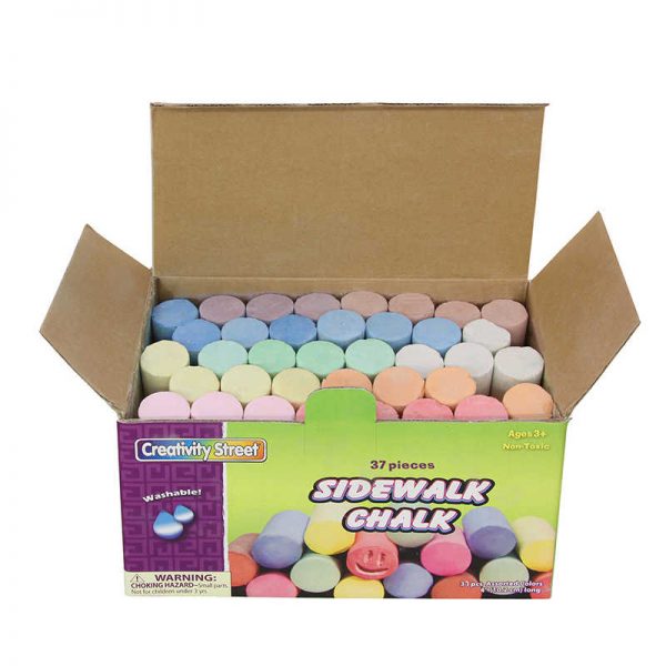 Creativity Street® Sidewalk Chalk, Assorted Colors, 4", 37 Pieces