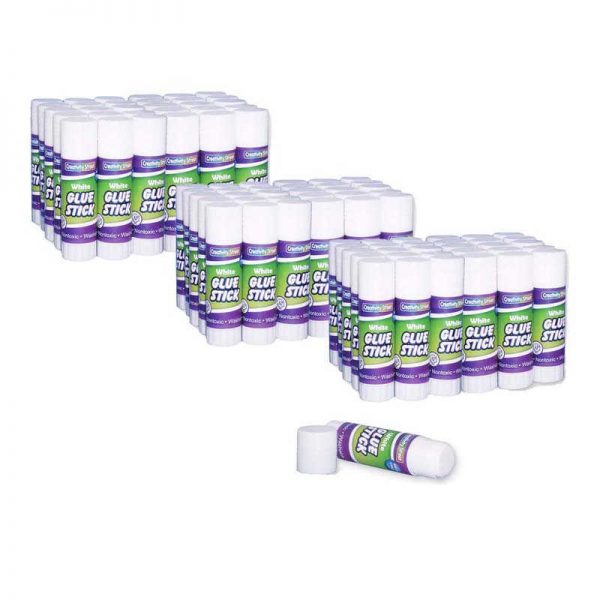 Creativity Street® Glue Sticks, Clear, 0.28 oz., 30 Per Pack, 3 Packs