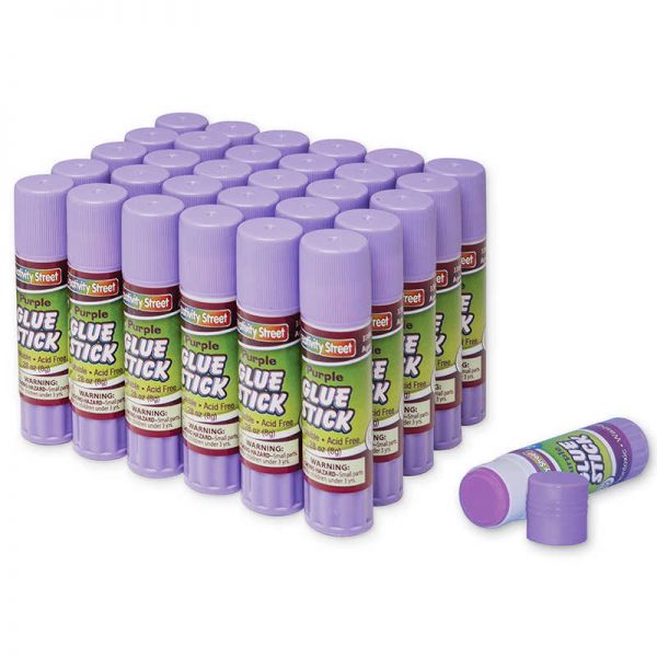 Creativity Street® Glue Sticks, Purple, 0.28 oz., 30 Count