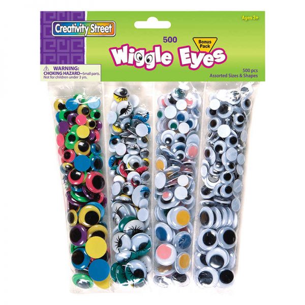 Creativity Street® Wiggle Eyes, Assorted Colors & Sizes, 500 Pieces