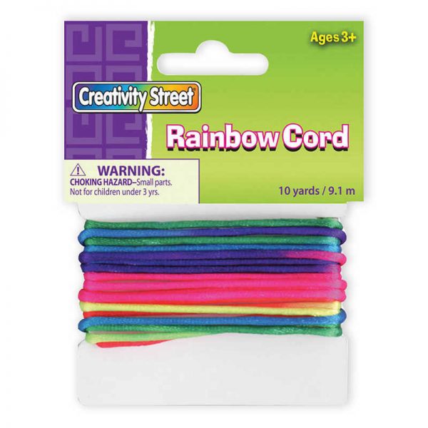 Creativity Street® Rainbow Non-Elastic Cord, 10 yds