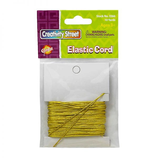 Creativity Street® Elastic Cord, Gold Elastic, 10 Yards