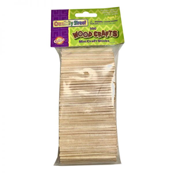 Creativity Street® Mini Craft Sticks, Natural, 2-9/16", 500 Pieces
