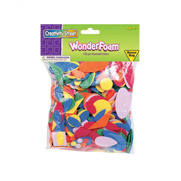 Creativity Street® WonderFoam® Shapes, Assorted Sizes, 720 Pieces