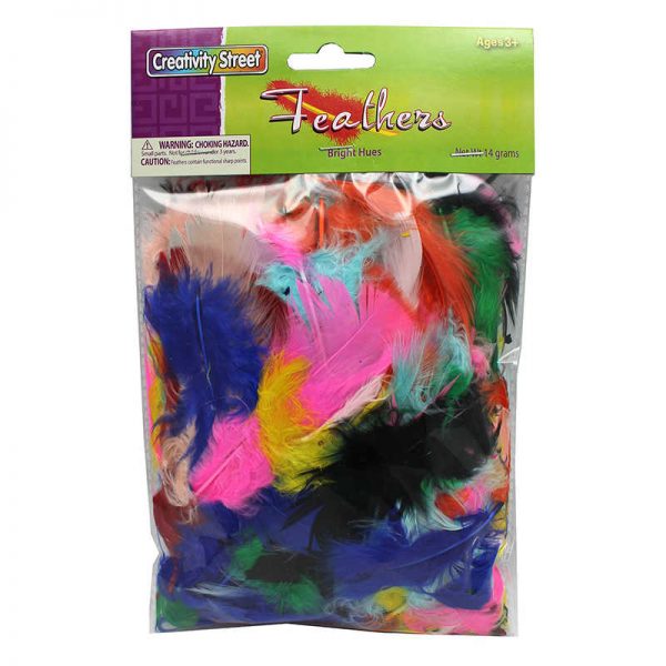 Creativity Street® Turkey Plumage Feathers, Assorted Bright Hues, Assorted Sizes, 14 grams