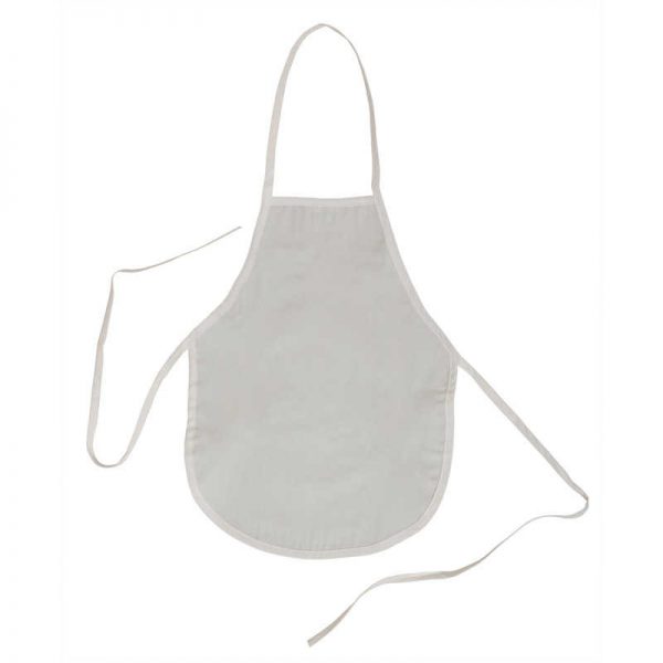 Creativity Street® Children's Cotton Apron, Ages 3+, White, 14" x 18", 1 Piece