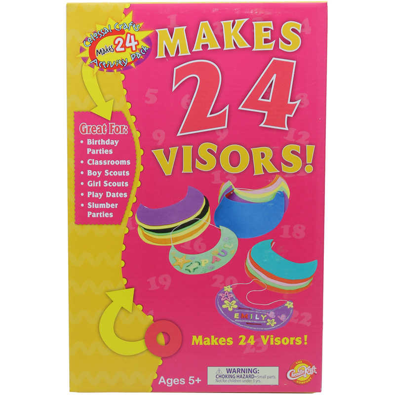 Creativity Street® Colossal Crafts® Visor Kit, Assorted Colors, 5-1/2" x 8", 1 Kit