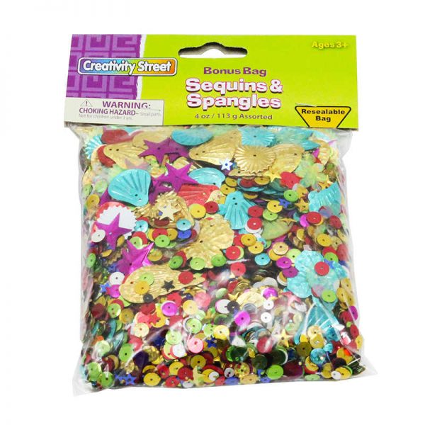 Creativity Street® Sequins & Spangles, Assorted Colors, Assorted Sizes, 4 oz.
