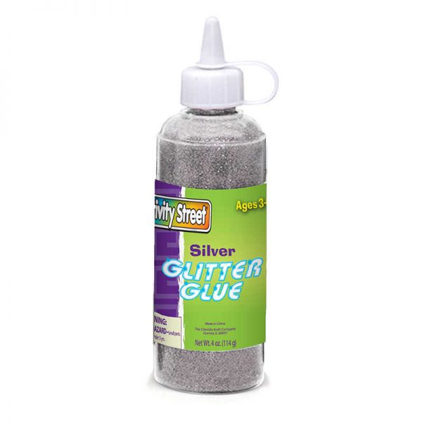 Creativity Street® Glitter Glue, Silver, 4 fl. oz., 1 Bottle