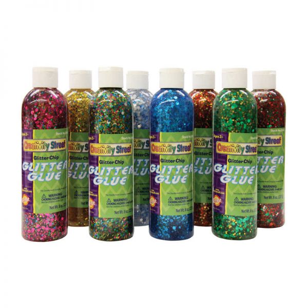 Creativity Street® Glitter Glue, Assorted Confetti, 8 fl. oz., 8 Bottles