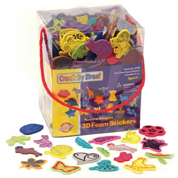 Creativity Street® WonderFoam® Sticker Box, 3D Nature, Assorted Sizes, 4 oz.