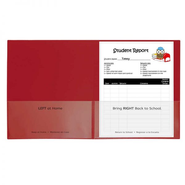 C-Line® Classroom Connector™ School-To-Home Folders, Red, Box of 25