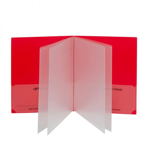 C-Line® Classroom Connector™ Multi-Pocket Folders, Red, Box of 15