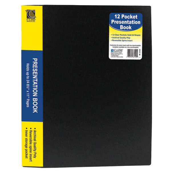 C-Line® C-Line® Bound Sheet Protector Presentation Book, 12-Pocket