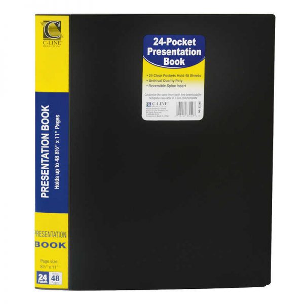 C-Line® Bound Sheet Protector Presentation Book, 24-Pocket