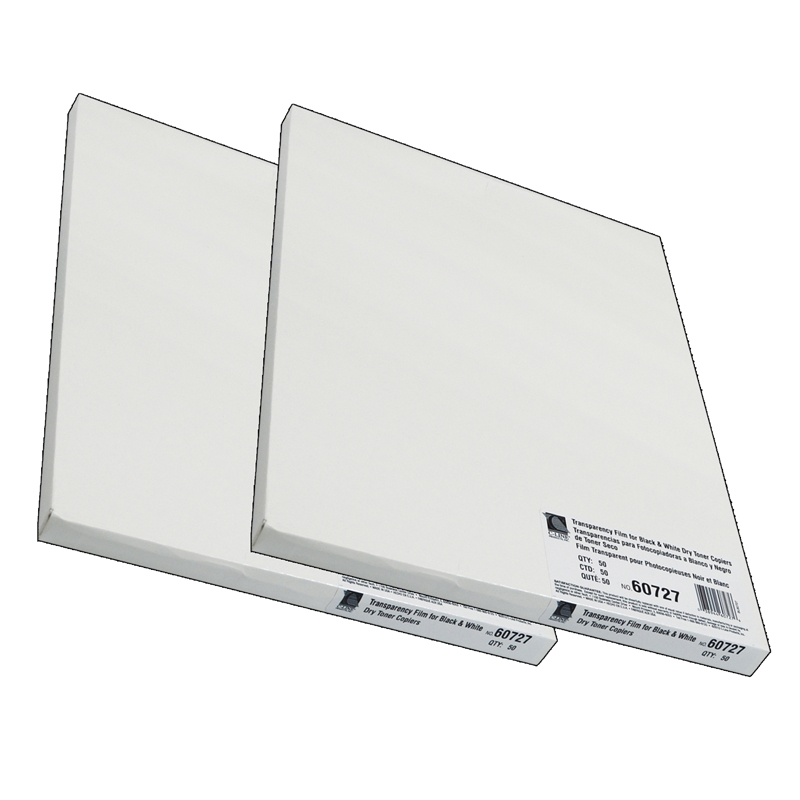 C-Line® Plain Paper Copier Transparency Film, Clear, 8 1/2 x 11, 50 Sheets Per Pack, 2 Packs