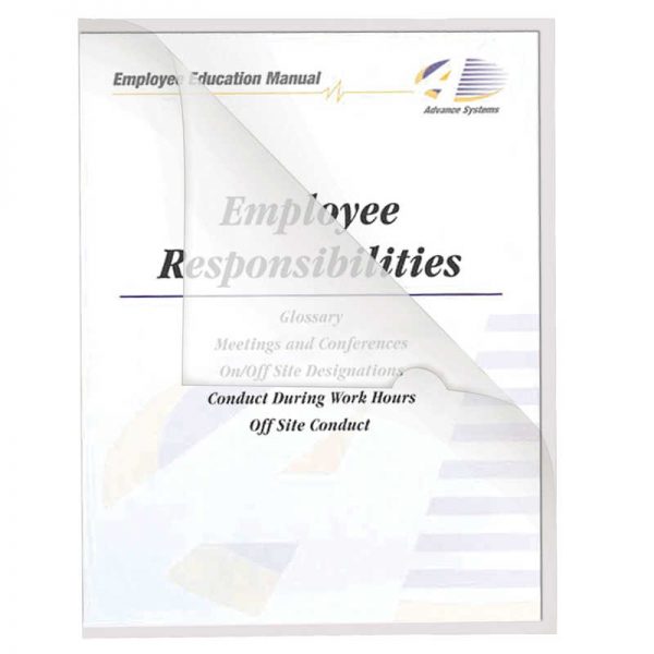 C-Line® Recycled Poly Project Folders, Clear, Reduced Glare, 11" x 8-1/2", Box of 25
