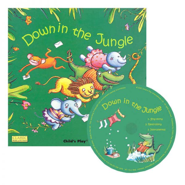 Child's Play Books Down in the Jungle, Classic Books With Holes Book With CD