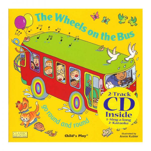 Child's Play Books The Wheels On The Bus, Classic Books with Holes, Book with CD