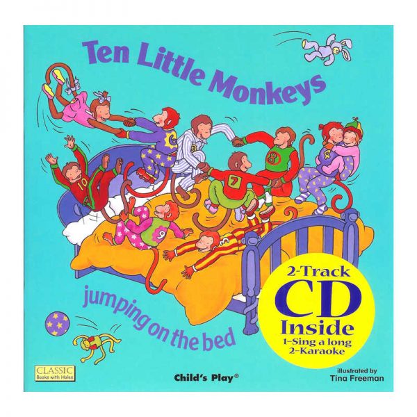 Child's Play Books Ten Little Monkeys, Classic Books with Holes, Book with CD