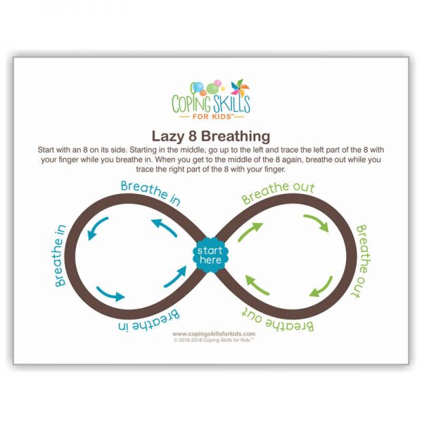 Coping Skills for Kids™ Lazy Eight Deep Breathing Poster, 11" x 17"