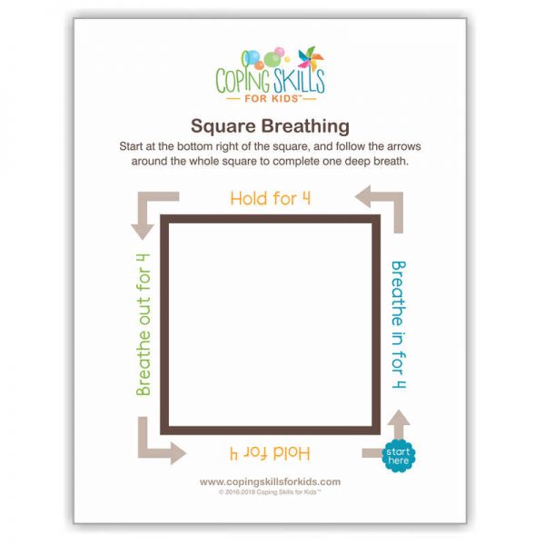 Coping Skills for Kids™ Square Deep Breathing Poster, 11" x 17"