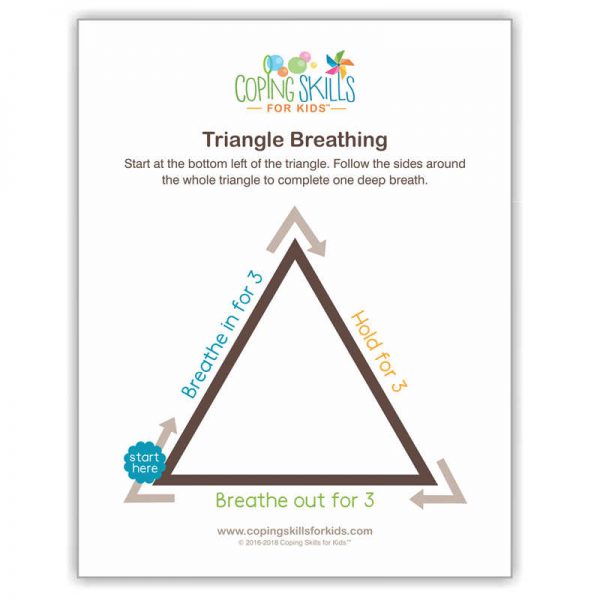 Coping Skills for Kids™ Triangle Deep Breathing Poster, 11" x 17"