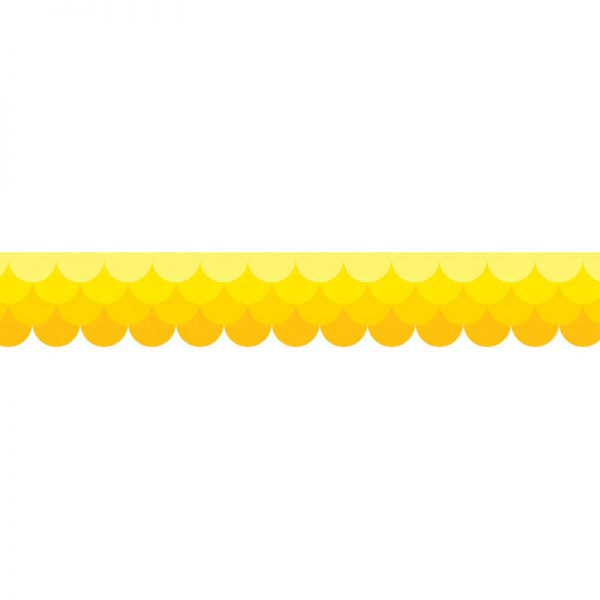 Creative Teaching Press® Ombre Yellow Scallops Borders (Paint)
