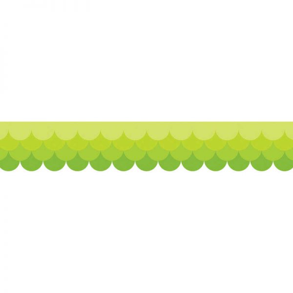 Creative Teaching Press® Painted Palette Ombre Lime Green Scallops Border, 35 Feet